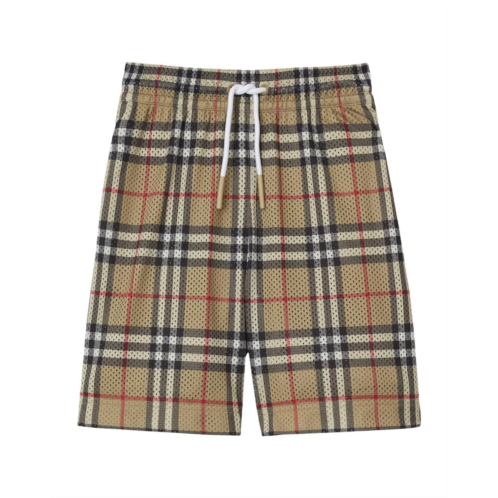 Burberry Kids Malcolm Mesh Check Shorts (Toddler/Little Kid/Big Kid)