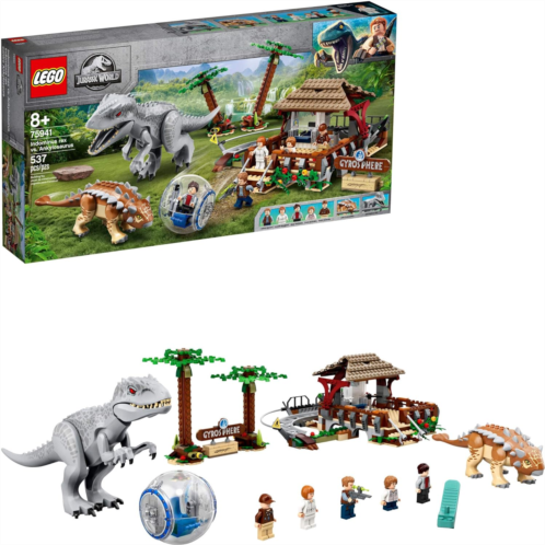 LEGO Jurassic World Indominus rex vs. Ankylosaurus 75941 Awesome Dinosaur Building Toy for Kids, Featuring Jurassic World Character Minifigures for Hours of Creative Fun (537 Piece