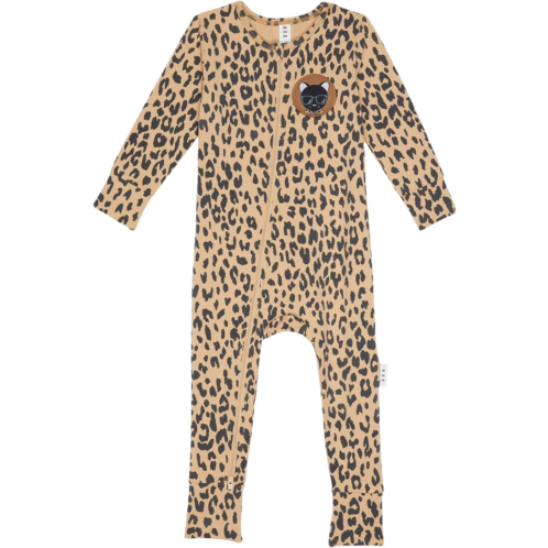 HUXBABY Leopard Patch Zip Romper (Infant)