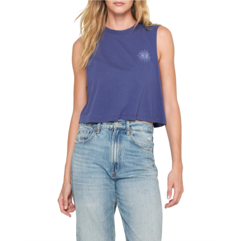 Womens Spiritual Gangster Visionary Eye Callie Crop Tank