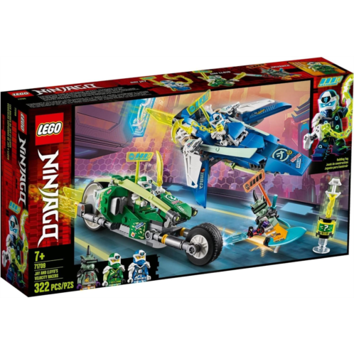 LEGO NINJAGO Jay and Lloyds Velocity Racers 71709 Building Kit for Kids and Hot Toys (322 Pieces)