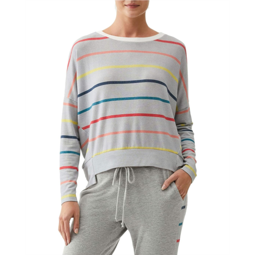 Michael Stars Madison Brushed Jersey Rainbow Stripe Jenny Joggers