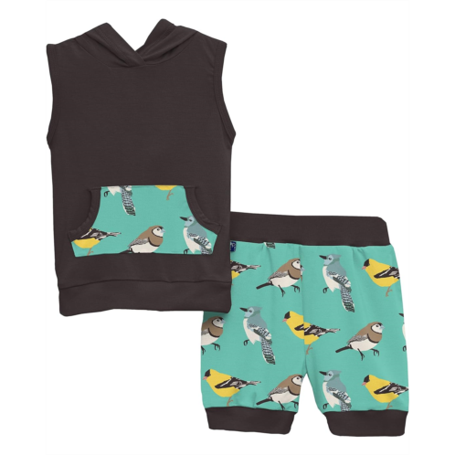 Kickee Pants Kids Hoodie Tank Outfit Set (Toddler/Little Kids/Big Kids)