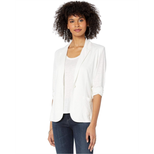 Majestic Filatures Linen/Elastane One-Button Blazer