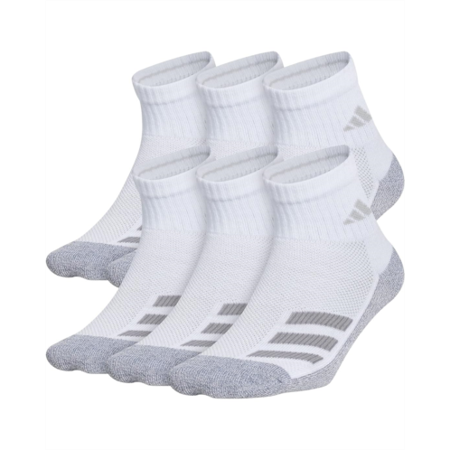adidas Kids Cushioned Angle Stripe Quarter Socks 6-Pack (Little Kid/Big Kid/Adult)