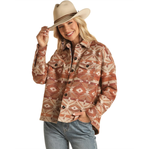 Rock and Roll Cowgirl Boxy Shirt Jacket RRWO92R03R