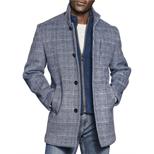 Mens Johnston & Murphy Wool Car Coat with Bib