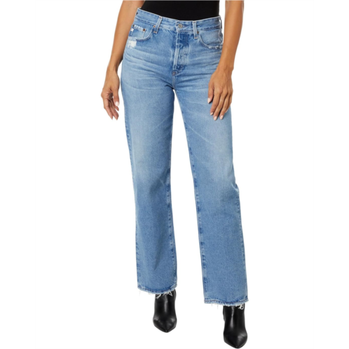 AG Jeans Clove High-Waisted Relaxed Vintage Straight in 19 Years Tribeca