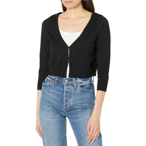 Calvin Klein Knit Shrug with Ribbed Trim