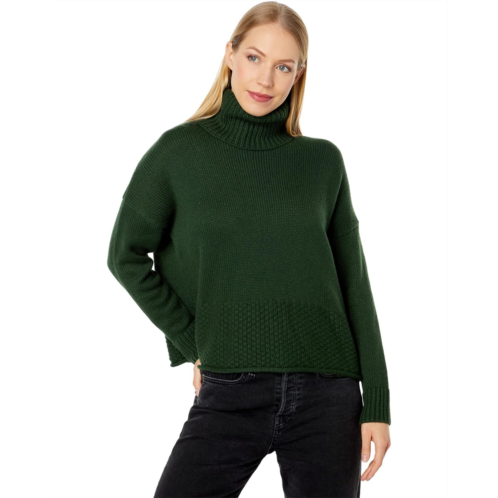 Womens Madewell Corsica Stitch Mix Turtleneck