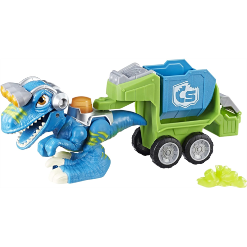 Chomp Squad Playskool Raptor Compactor, Raptor Dinosaur Figure with Trash Compactor Accessory, Garbage Truck Toy for Kids 3 Years and Up (Amazon Exclusive)