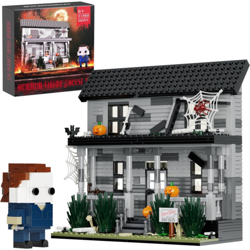 MYFUNTOY Horror Movie Halloween- Figure & House Building Blocks Kits, Collectible Decoration Building Toy, Present for Friends and Fans, Creative Stable Collectible Building Toy(586 Pieces)