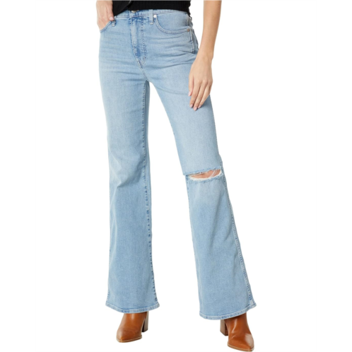 Madewell 11 High-Rise Flare Jeans in Eversfield Wash: Knee-Rip Edition
