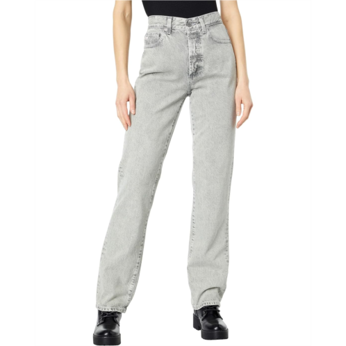 Womens AG Jeans Alexxis High-Rise Vintage Straight in Chalkboard