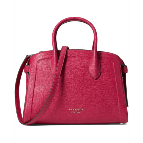 Kate Spade New York Knott Color-Blocked Pebbled Leather Medium Zip Top Satchel
