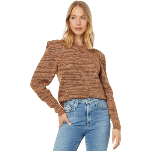 Madewell Space Dye Paros Ruffle Sleeve Alpaca Crew