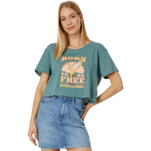 Wrangler Boyfriend Crop Tee Born To Be Free