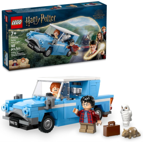 LEGO Harry Potter Flying Ford Anglia, Buildable Car Toy with 2 Minifigures for Role Play, Fantasy Playset for Kids, Harry Potter Car, Gift for Boys, Girls and Any Fan Ages 7 and Up