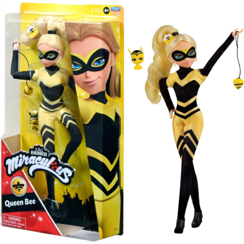 Miraculous Ladybug Queen Bee 10.5 Fashion Doll with Accessories and Pollen Kwami by Playmates Toys