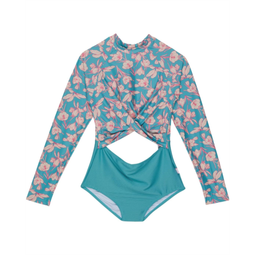 Seafolly Kids Long Sleeve Cut Out One Piece (Big Kids)