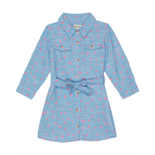 Hatley Kids Chambray Hearts Button-Down Dress (Toddler/Little Kids/Big Kids)