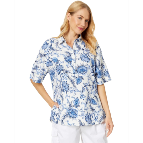 Womens Tommy Hilfiger Short Sleeve Linen Shirt