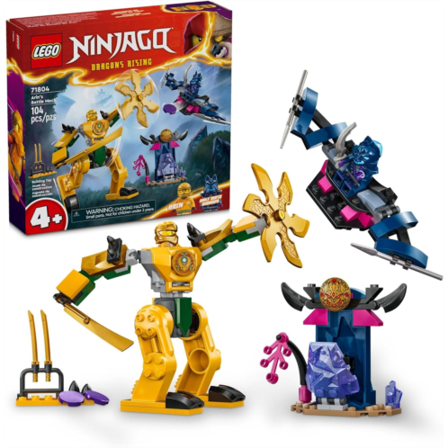 LEGO NINJAGO Arins Battle Mech, Ninja Toy Set for Kids with Arin Ninja Minifigure and Katana Sword Accessory, Gift Idea for Boys and Girls Aged 4 Years Old and Up, 71804