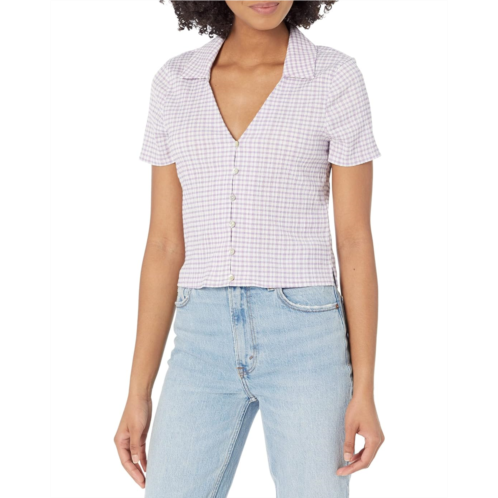 Madewell Jandra Shirt - Crinkle Poly Cotton Plaid