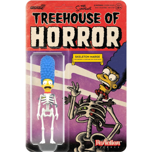 Super7 The Simpsons Treehouse of Horror Skeleton Marge - 3.75 The Simpsons Action Figure Classic TV Show Collectibles and Retro Toys