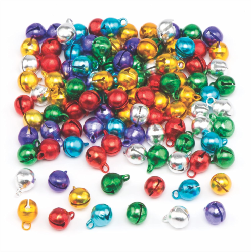 Baker Ross EX3886 Mini Metallic Bells - Pack of 120, Creative Christmas Art and Craft Supplies for Kids Projects and Decoration