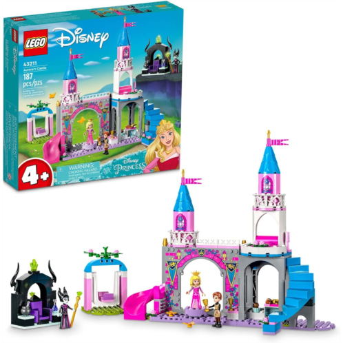 LEGO Disney Princess Auroras Castle Building Toy Set 43211 Disney Princess Toy with Sleeping Beauty, Prince Philip and Maleficent Mini-Doll Figures, Disney Gift Idea for Kids Boys