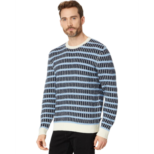 Ted Baker Waylen Textured Stripe Crew Neck Long Sleeve