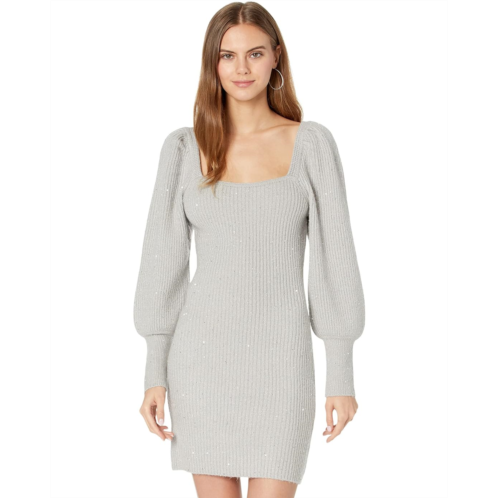 1.STATE Long Sleeve Square Neck Sweaterdress