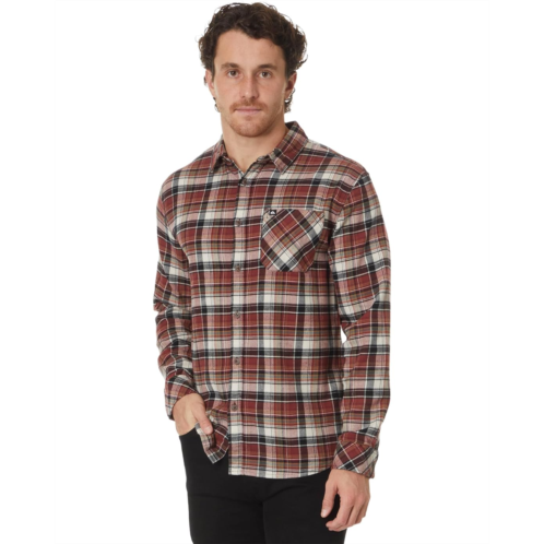 Mens Quiksilver Breakwater Stretch Long Sleeve Flannel