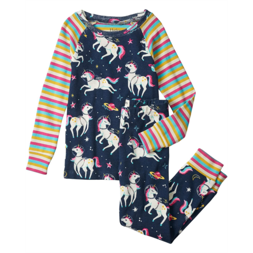 Hatley Kids Space Unicorns Organic Cotton Raglan Pajama Set (Toddler/Little Kids/Big Kids)