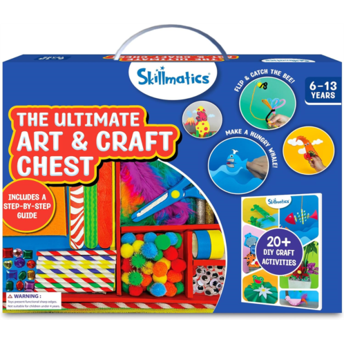 Skillmatics Ultimate Art & Craft Activity Kit, 2000+ Pieces, Art & Craft Supplies, DIY Creative Activity, Step-by-Step Guide, Gifts for Girls & Boys Ages 6, 7, 8, 9, 10, 11, 12, 13