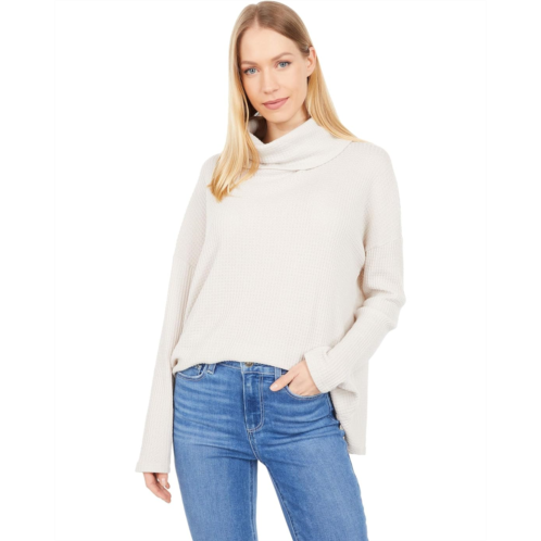 Dylan by True Grit Soft Brushed Waffle Cowl Neck Top