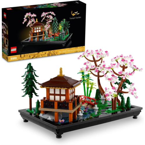 LEGO Icons Tranquil Garden Creative Building Set, A Gift Idea for Adult Fans of Japanese Zen Gardens and Meditation, Build and Display Set for Office or Home Decor, Mothers Day Dec
