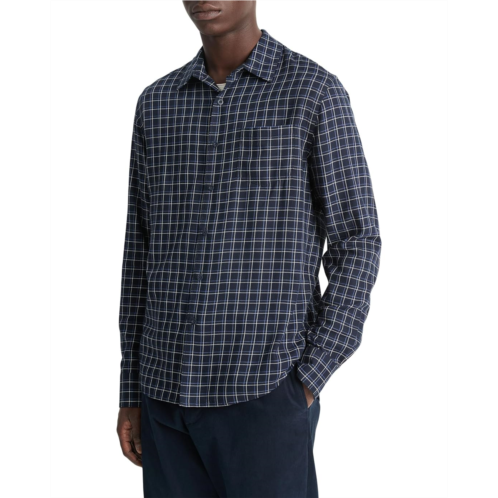 Mens Vince Ynez Plaid Long Sleeve