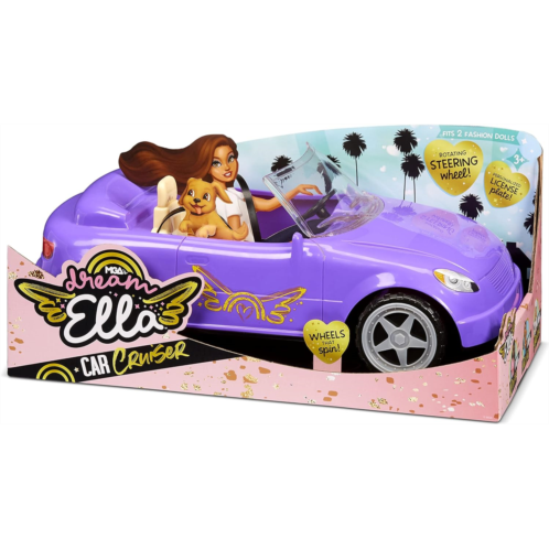MGA Entertainment Dream Ella Car Cruiser - Purple Convertible Car Fits Two 11.5 Fashion Dolls,Multicolor