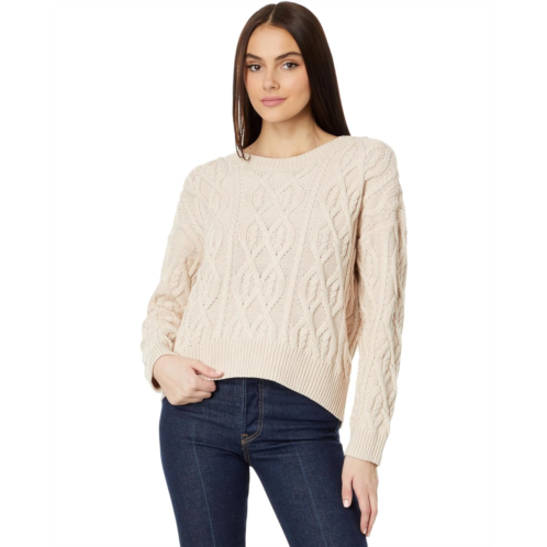 Womens Lucky Brand Cable Stitch Pullover