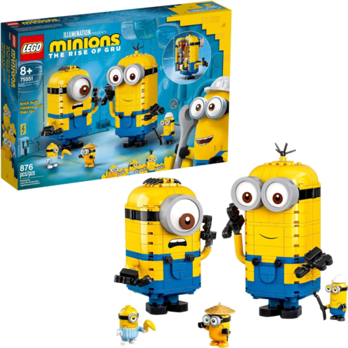 Lego Minions: The Rise of Gru: Brick-Built Minions and Their Lair (75551) Building Set for Kids, Great Birthday Present for Kids Who Love Minions, Kevin, Bob and Stuart (876 Pieces