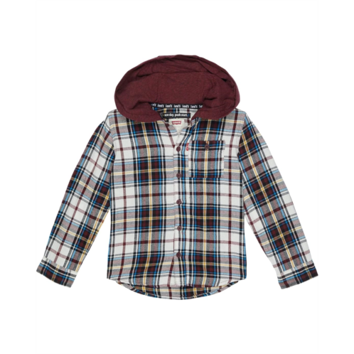 Levi  s Kids Hooded Button-Up Flannel Shirt (Little Kids)
