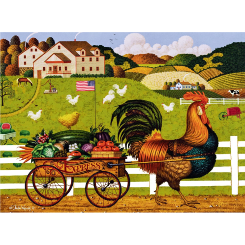 Buffalo Games - Charles Wysocki - Rooster Express - 1000 Piece Jigsaw Puzzle