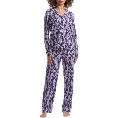 Womens Karen Neuburger Floral Girlfriend Notch Collar PJ Set