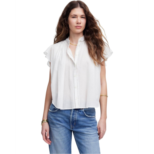 Womens Madewell Alana Top In Cotton Viscose Voile
