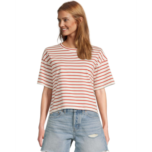 Womens Madewell Structured Boxy Tee Stripe