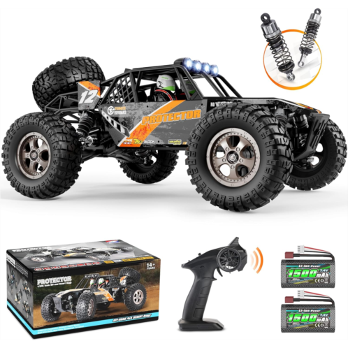 HAIBOXING Remote Control Car,1:12 Scale 4x4 RC Cars Protector 38+ KM/H Speed, 2.4G All-Terrain Off-Road Truck Toy Gifts for Boys and Adults Included Two Rechargeable Batteries Prov