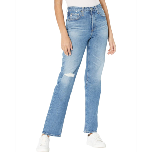 AG Jeans Alexxis High-Rise Vintage Straight in 18 Years Poplar