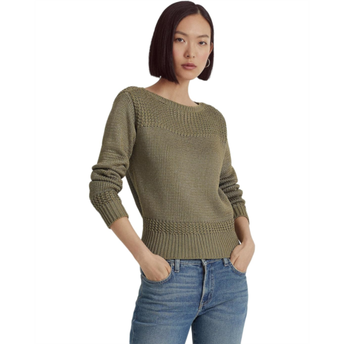 POLO Ralph Lauren LAUREN Ralph Lauren Cotton-Blend Boatneck Sweater